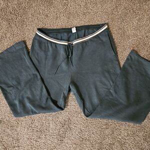 Womens PINK Green Wide Leg Sweatpants